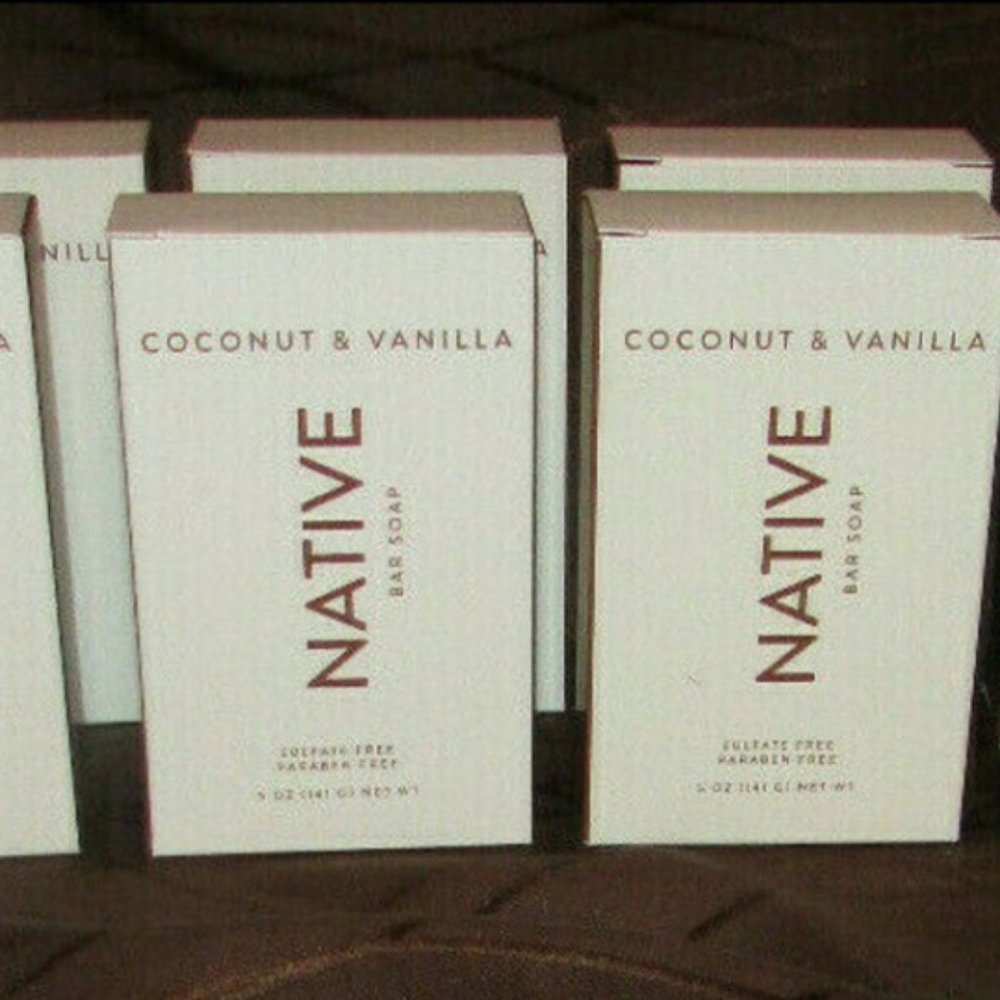 8 PACK NATIVE Coconut & Vanilla SOAP - No Sulfate